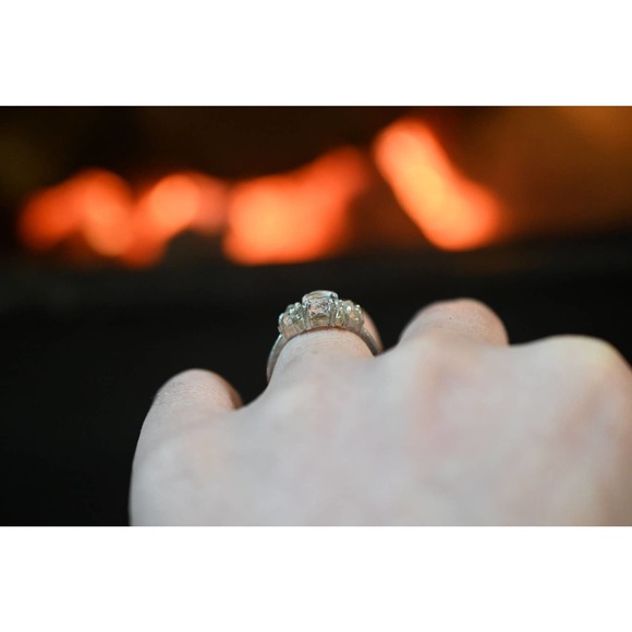 Raw Diamond Engagement Ring, Timeless Wedding Band, Classic Diamond Ring - Picture 6 of 10
